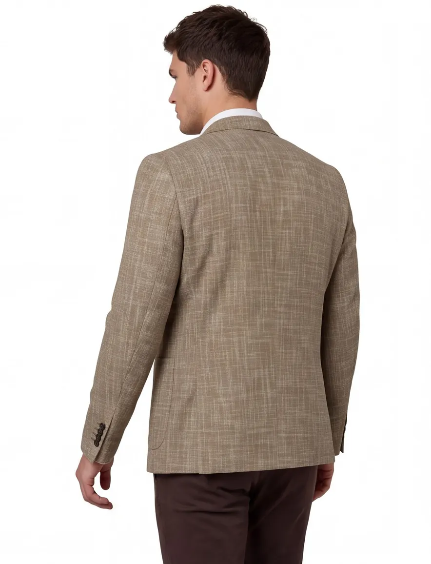 Portofino Leek jacket drop camel normale fit