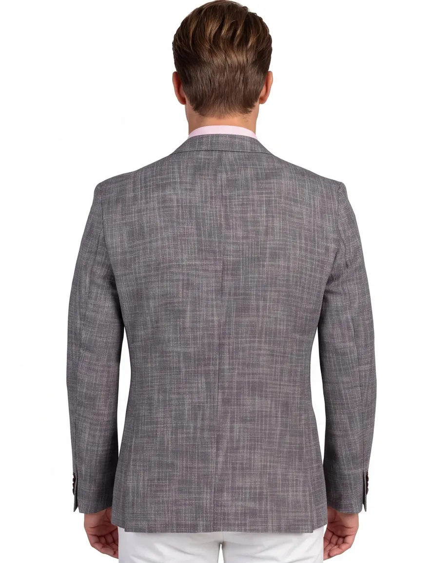 Portofino Leek jacket drop grijs geprint normale fit