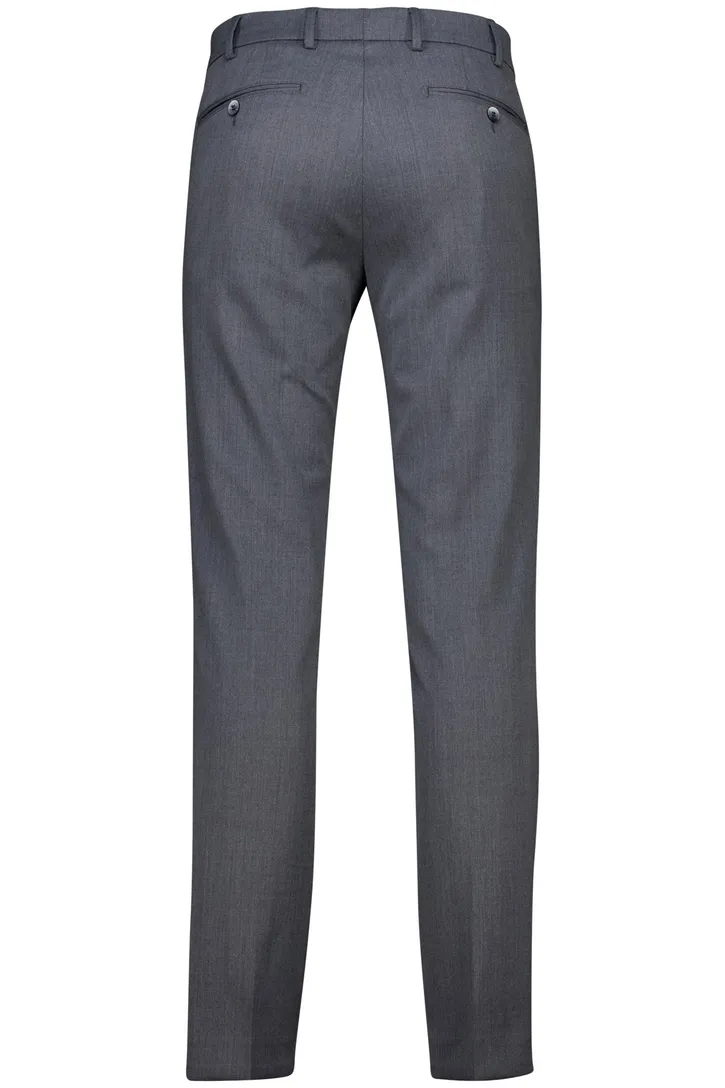 Meyer Bonn Pantalon wol grijs flatfront