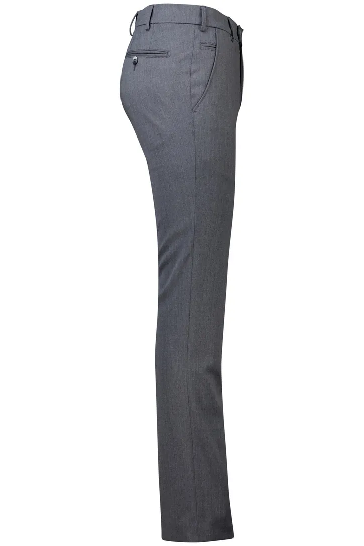 Meyer Bonn Pantalon wol grijs flatfront