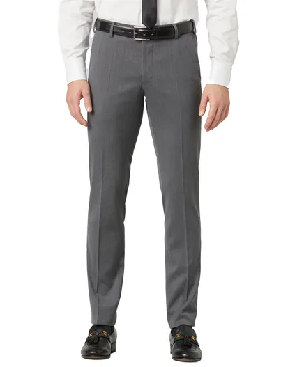 Meyer Meyer Bonn Pantalon wol grijs flatfront