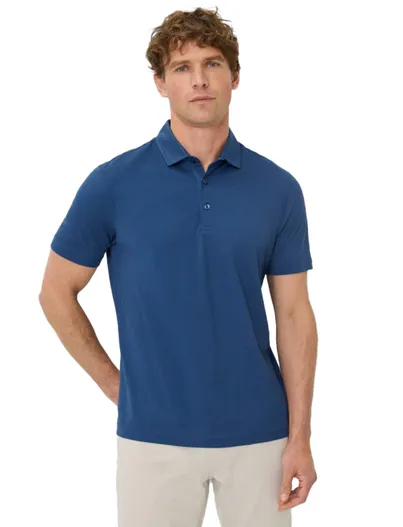Brax Brax poloshirt blauw katoen