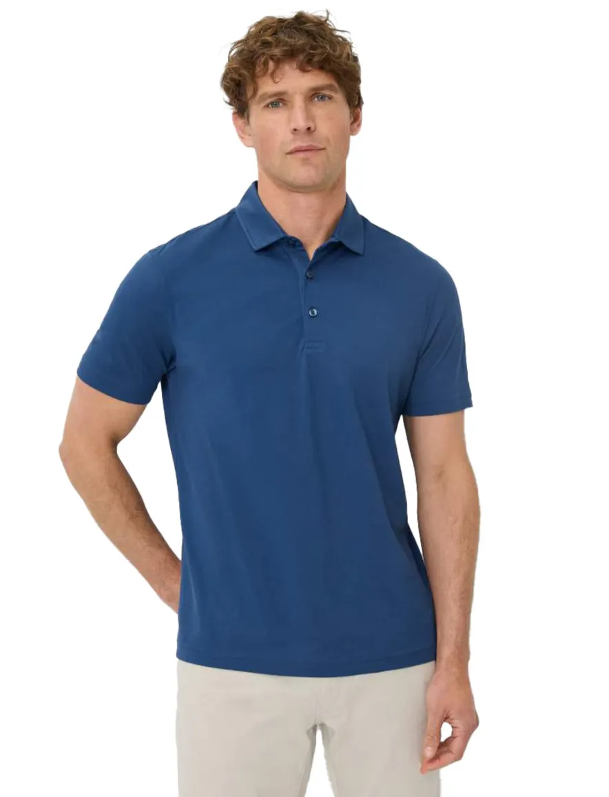 Brax poloshirt blauw katoen