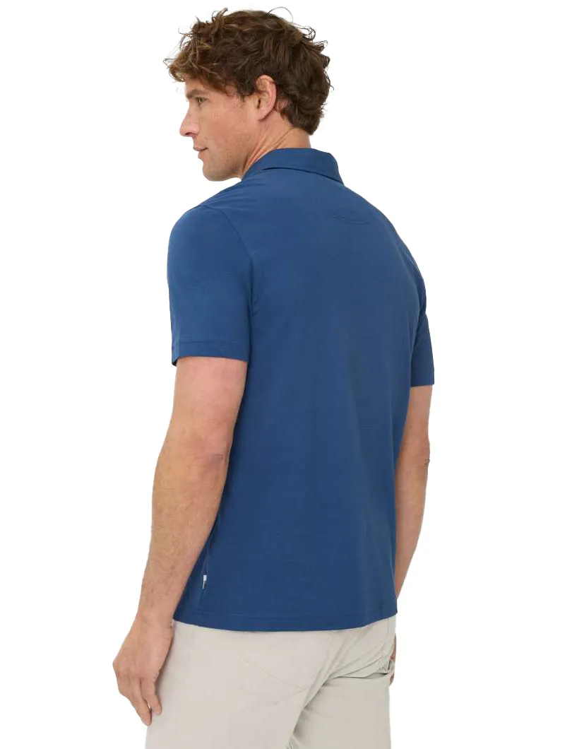Brax poloshirt blauw katoen