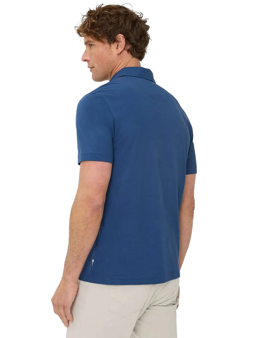 Brax poloshirt blauw katoen