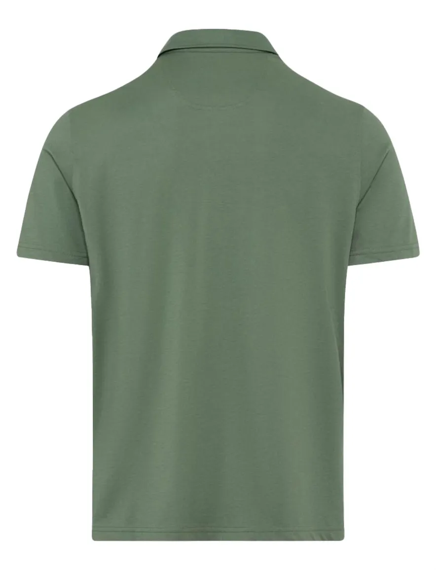 Brax Polo groen korte mouw effen