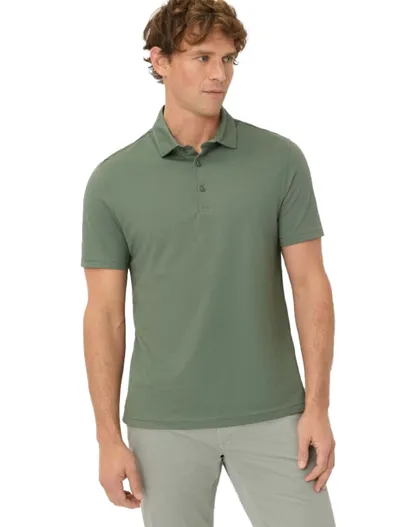 Brax Brax Polo groen korte mouw effen