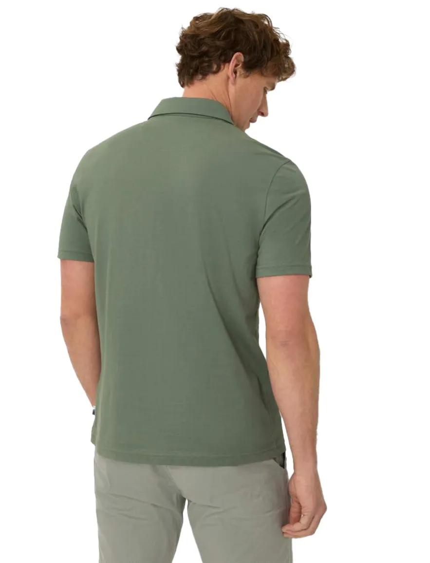 Brax Polo groen korte mouw effen