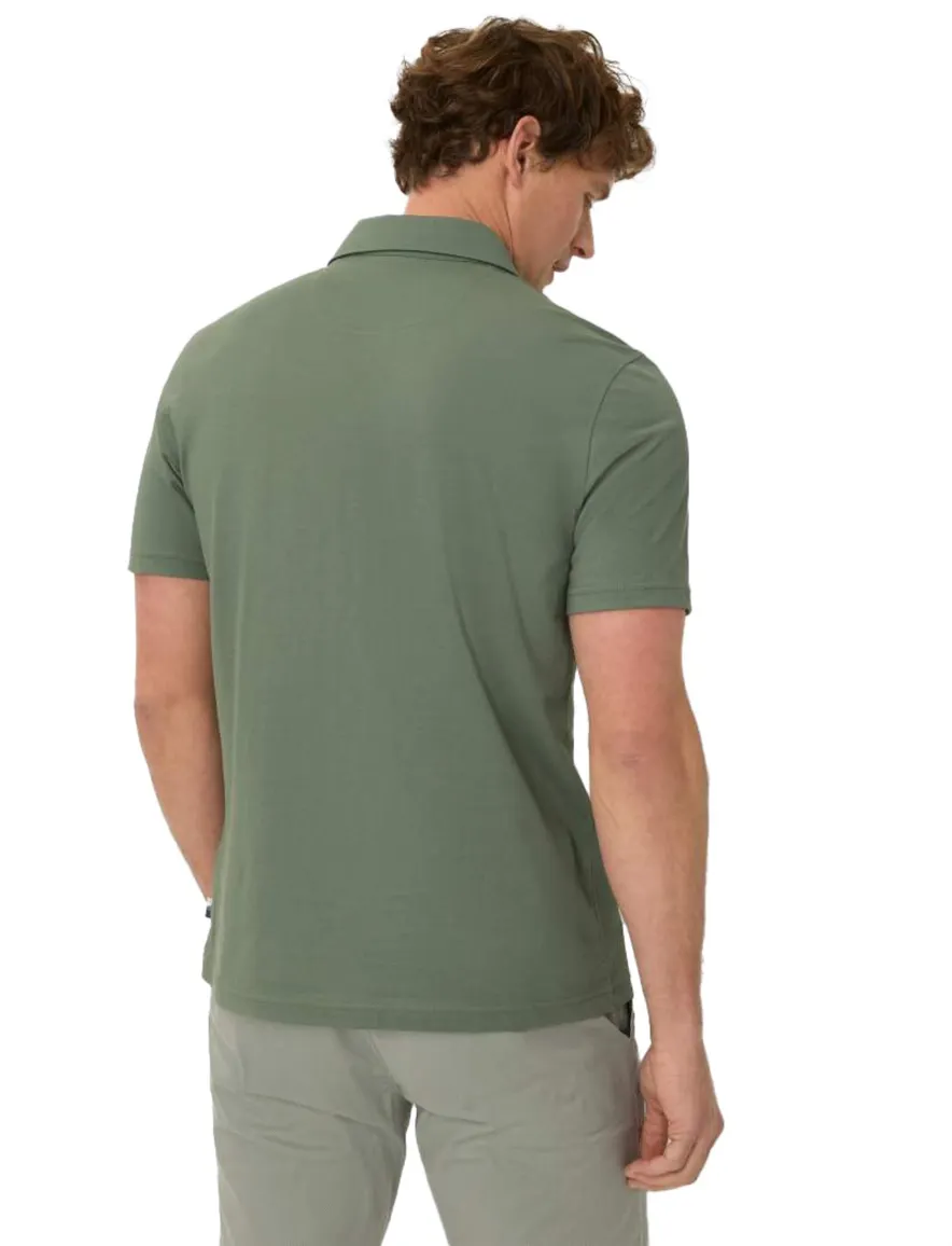 Brax Polo groen korte mouw effen