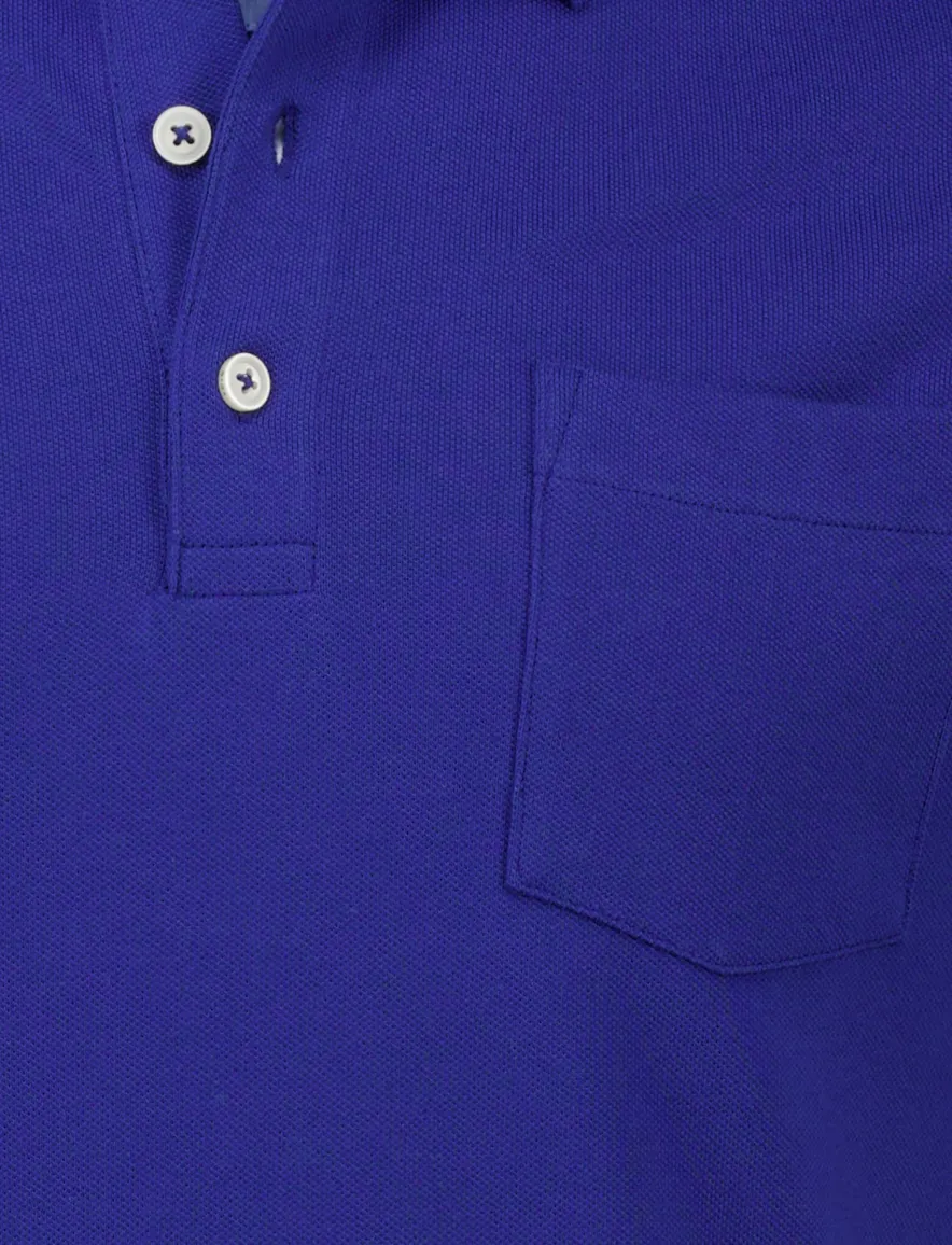 Brax polo blauw katoen
