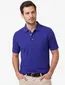 katoenen Brax polo blauw effen normale fit borstzak