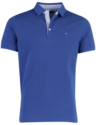 Portofino Portofino poloshirt v-hals donkerblauw stretch