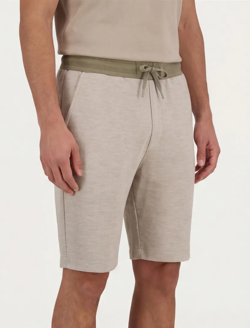 Lyle & Scott sweatshort bruin gemeleerd
