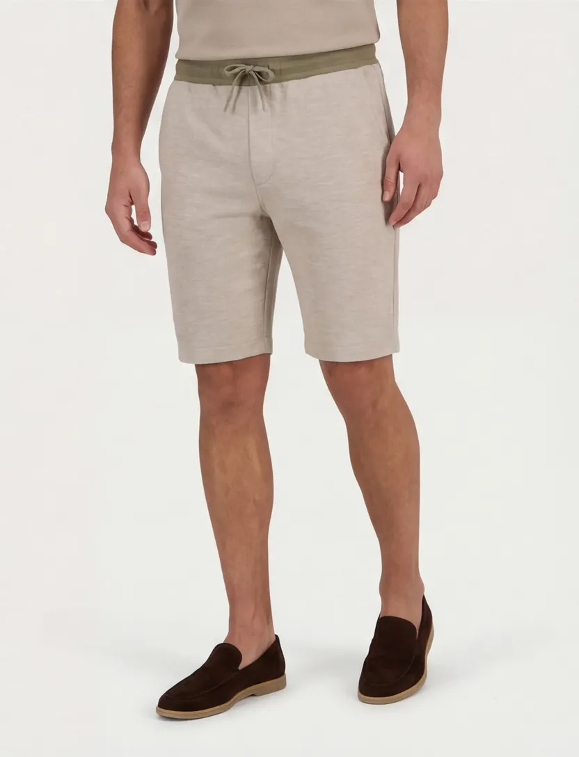 Lyle & Scott sweatshort bruin gemeleerd