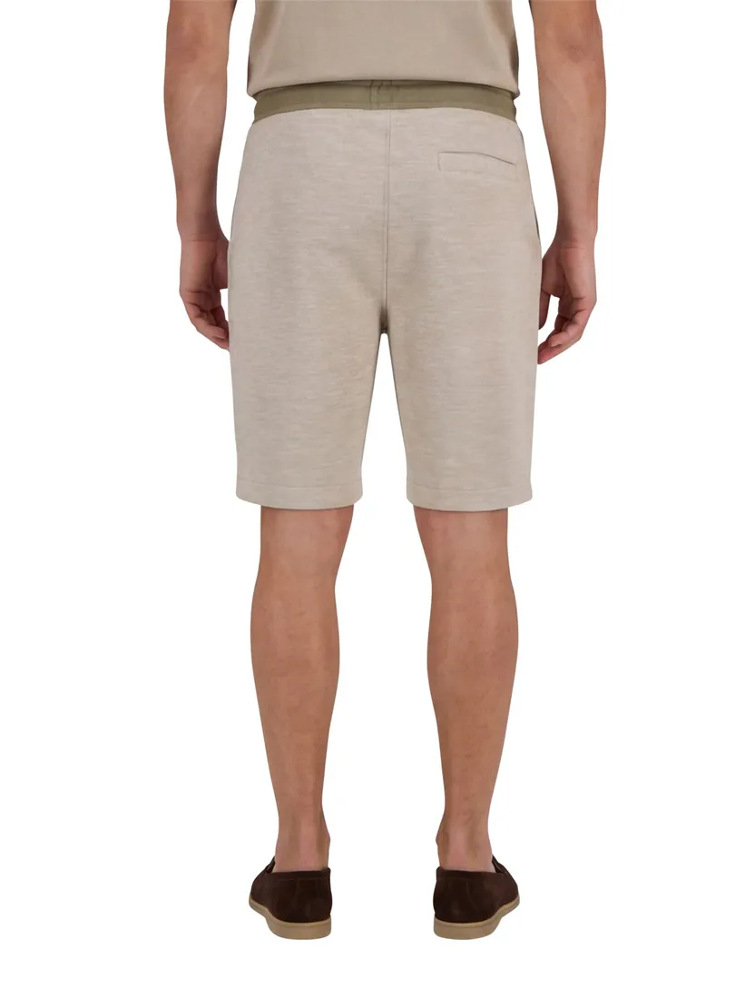 Lyle & Scott sweatshort beige gemeleerd