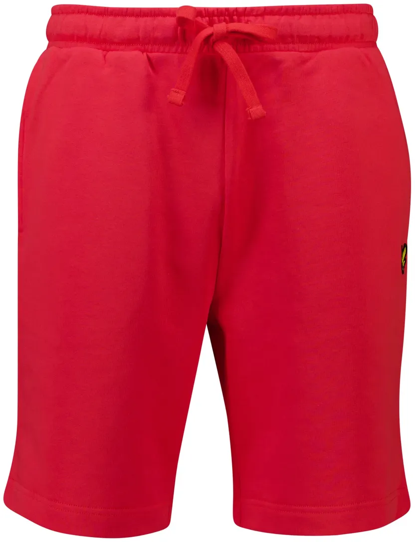 katoenen Lyle & Scott bermuda effen rood slim fit