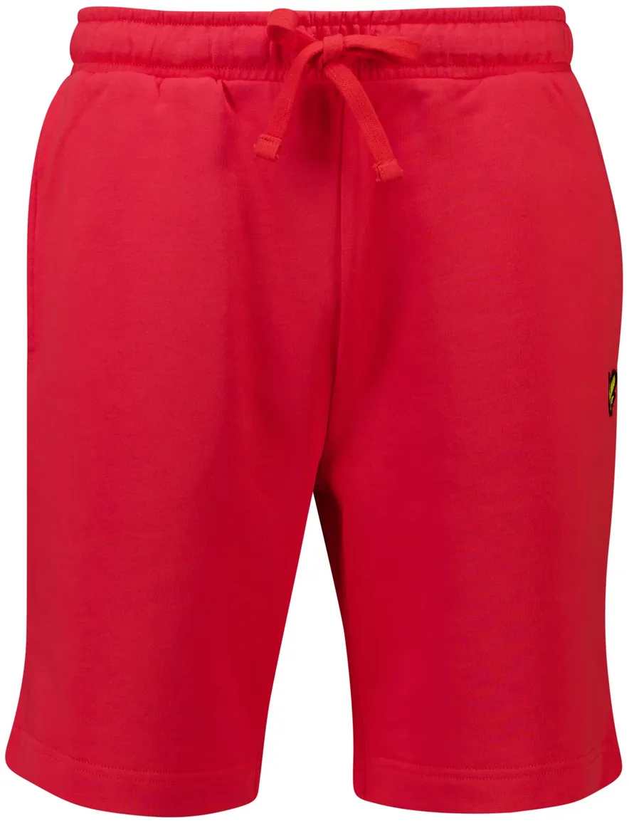 Lyle & Scott bermuda rood effen slim fit katoen