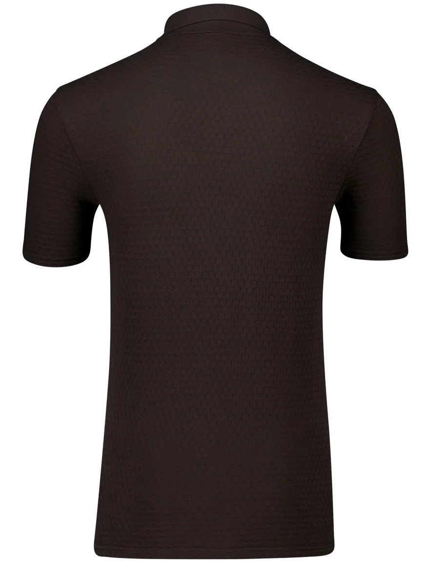 katoenen Lyle & Scott poloshirt bruin effen slim fit