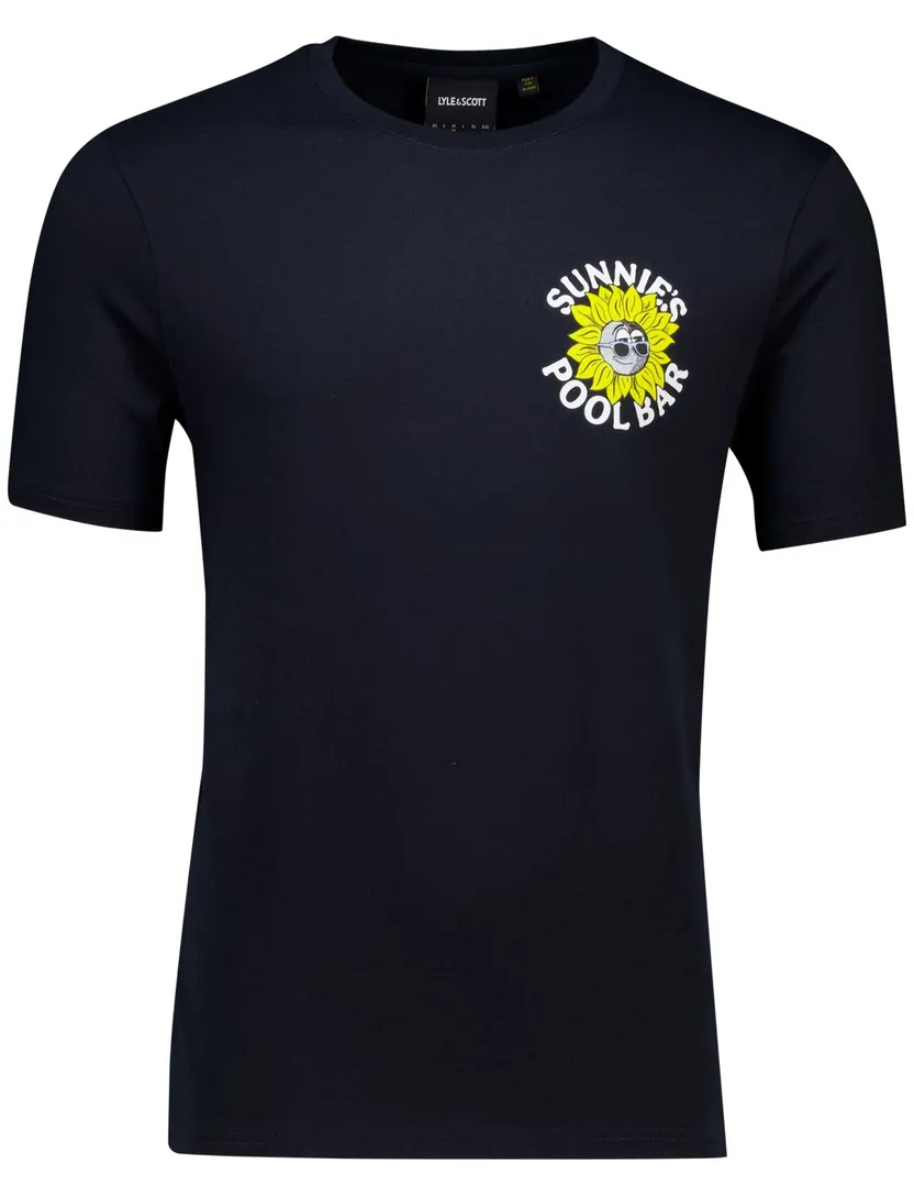 Lyle & Scott T-shirt donkerblauw korte mouw