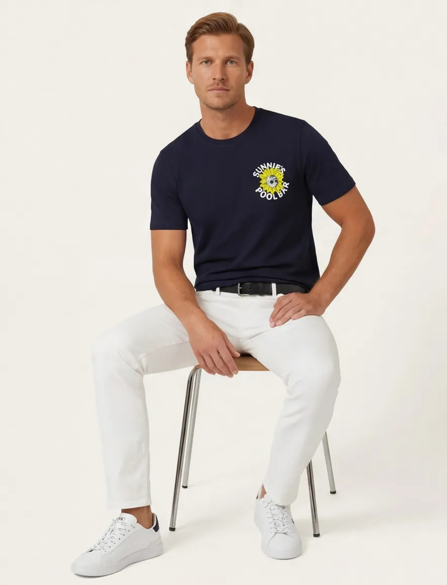 Lyle & Scott T-shirt donkerblauw
