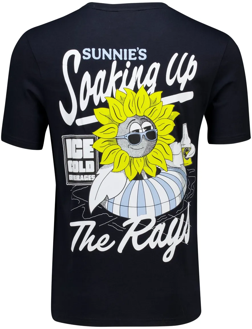 Lyle & Scott T-shirt donkerblauw geprint ronde hals