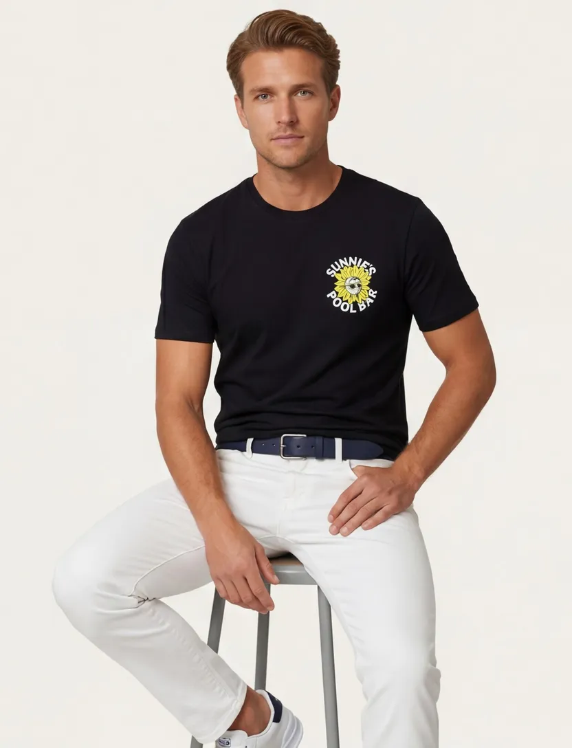 Lyle & Scott T-shirt zwart korte mouw