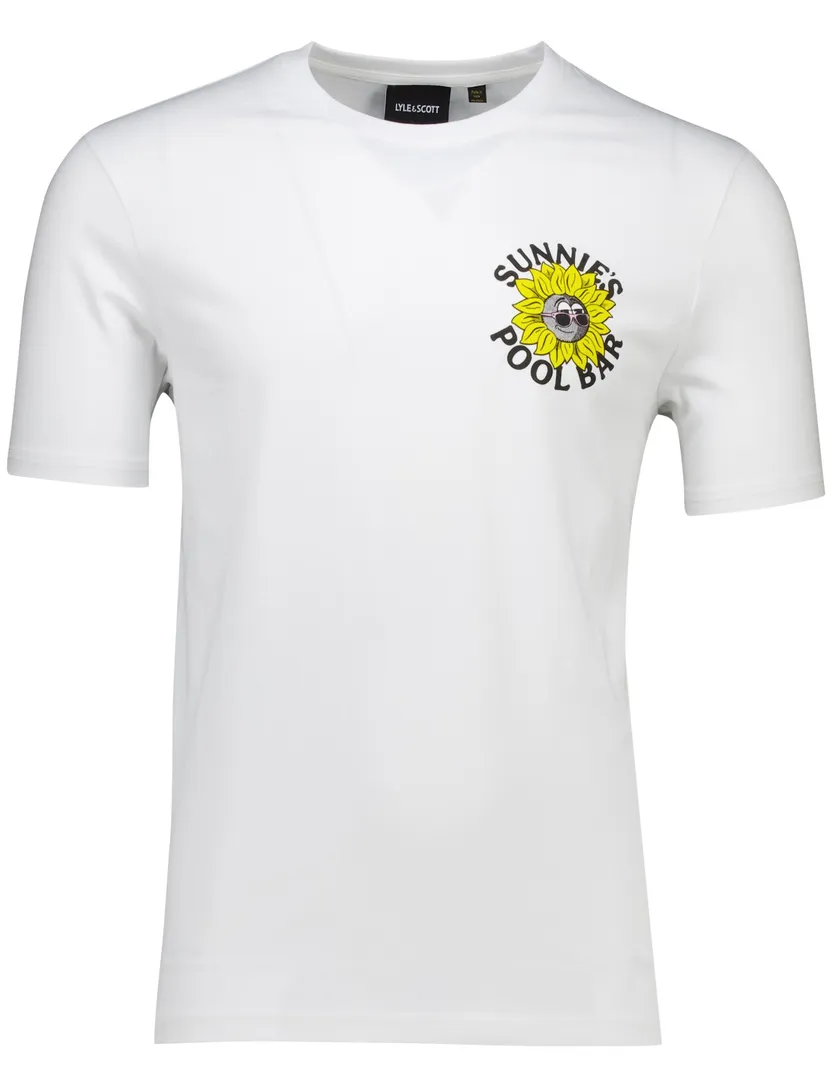 Lyle & Scott T-shirt wit korte mouw ronde hals
