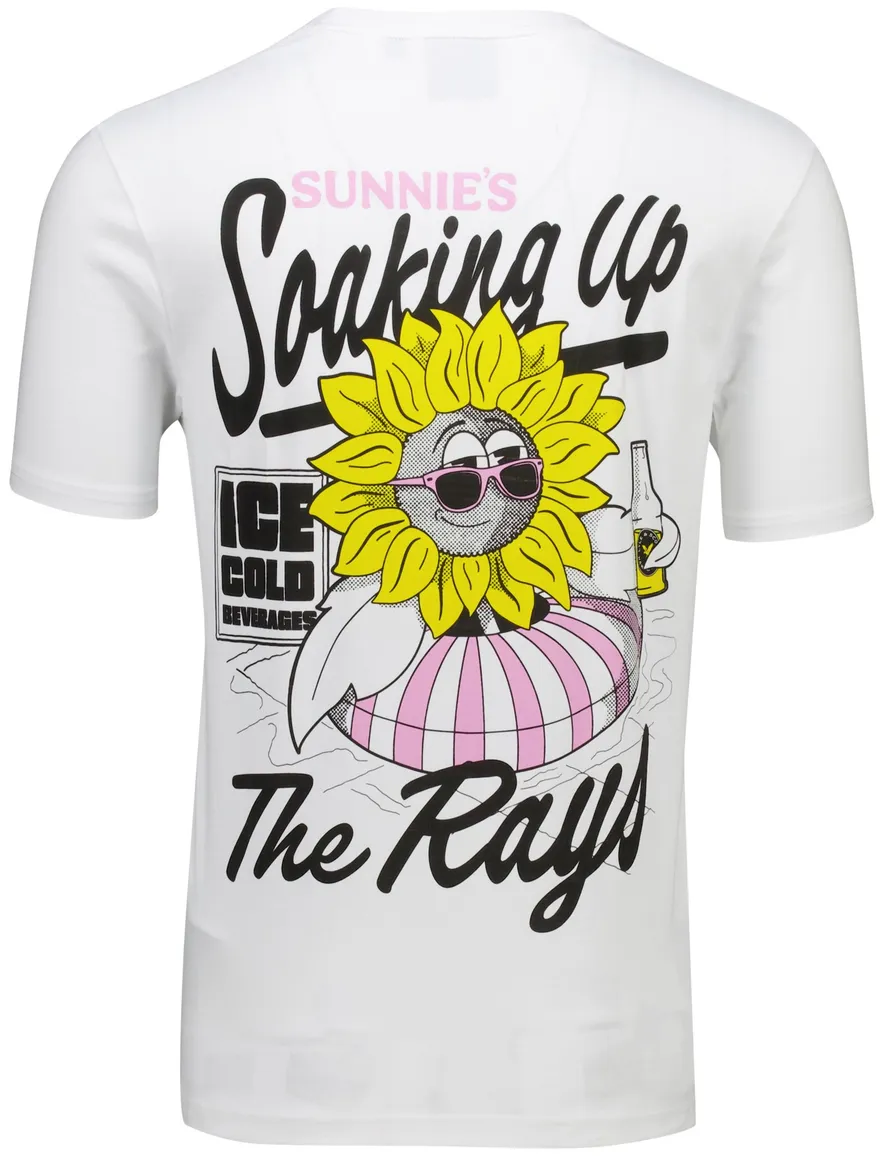 Lyle & Scott T-shirt wit korte mouw geprint