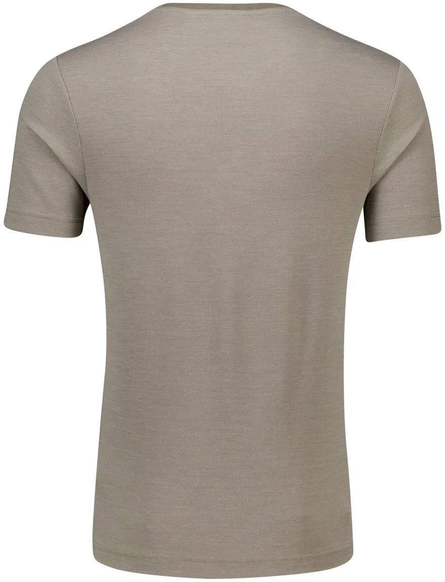 Lyle & Scott T-shirt bruin effen slim fit