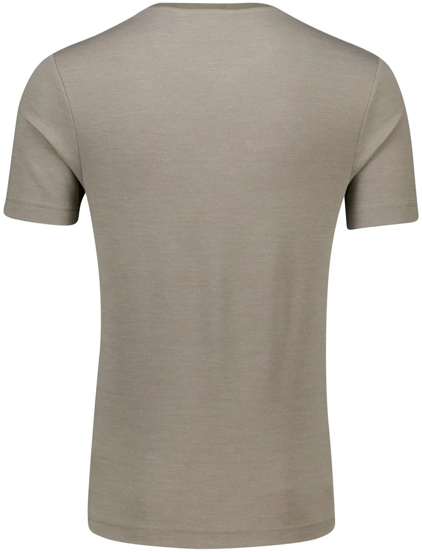 Lyle & Scott T-shirt effen bruin slim fit