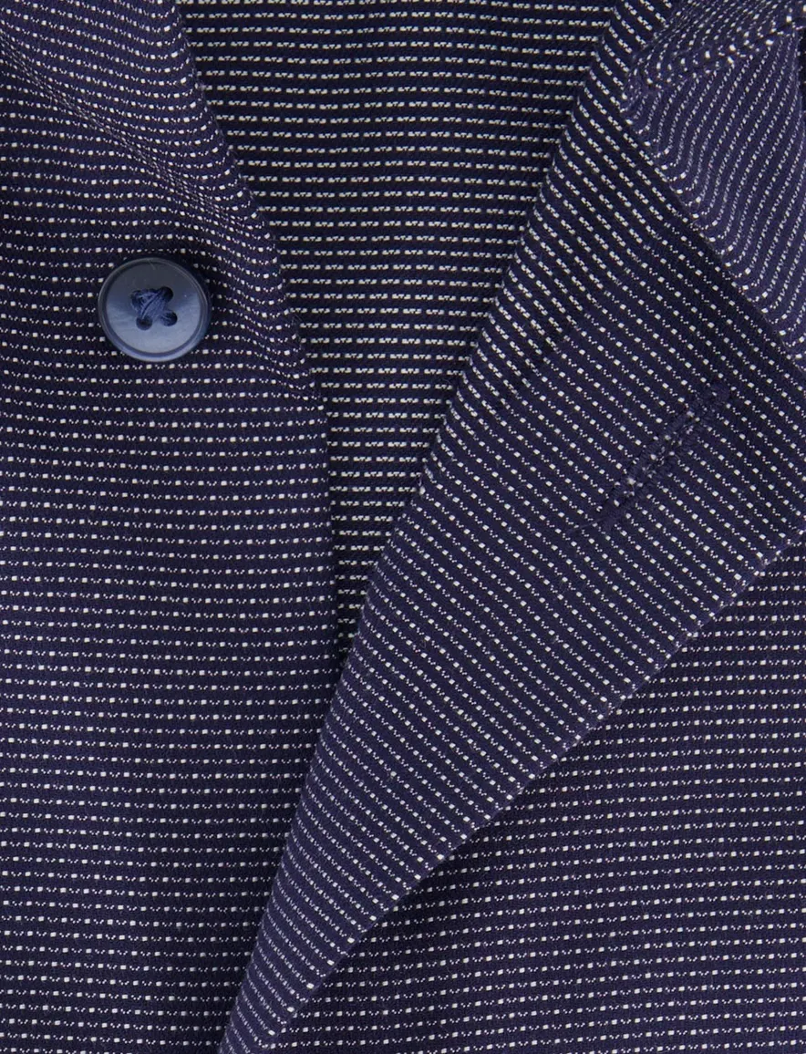 Olymp Modern Fit overhemd strijkvrij borstzak navy geprint