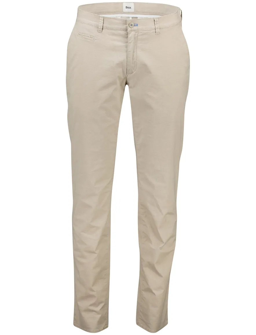 Brax pantalon 5-pocket Fabio beige wijde fit