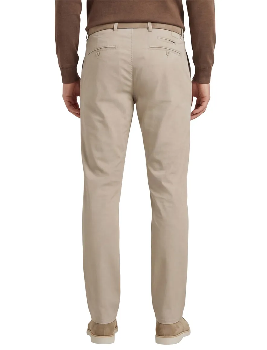Brax pantalon 5-pocket Fabio beige wijde fit