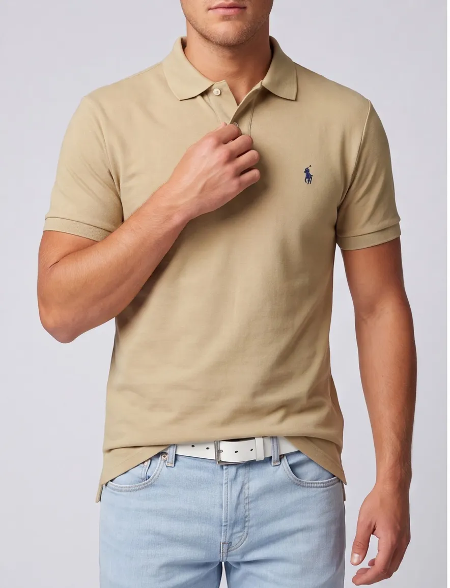 Polo Ralph Lauren polo khaki 2-knoops