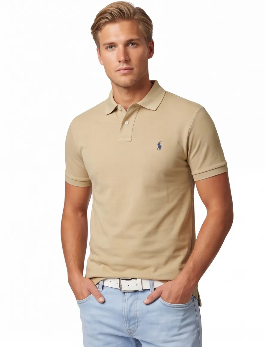 Polo Ralph Lauren polo khaki 2-knoops