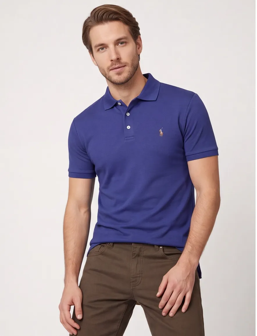 Polo Ralph Lauren polo blauw effen
