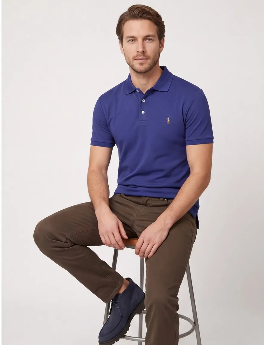 Polo Ralph Lauren polo blauw effen