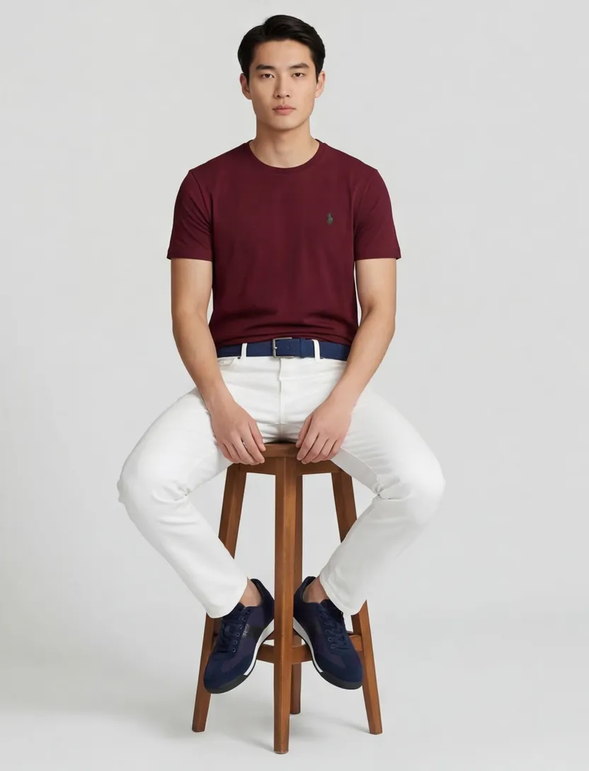 Polo Ralph Lauren custom slim Fit t-shirt bordeaux