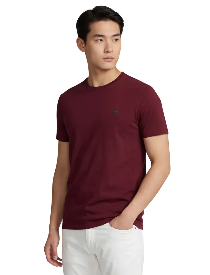 Polo Ralph Lauren custom Slim Fit t-shirt effen rood