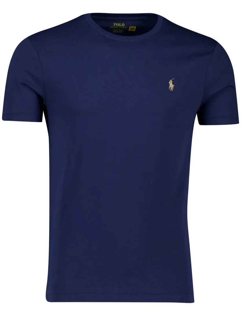 Polo Ralph Lauren T-shirt effen donkerblauw normale fit katoen