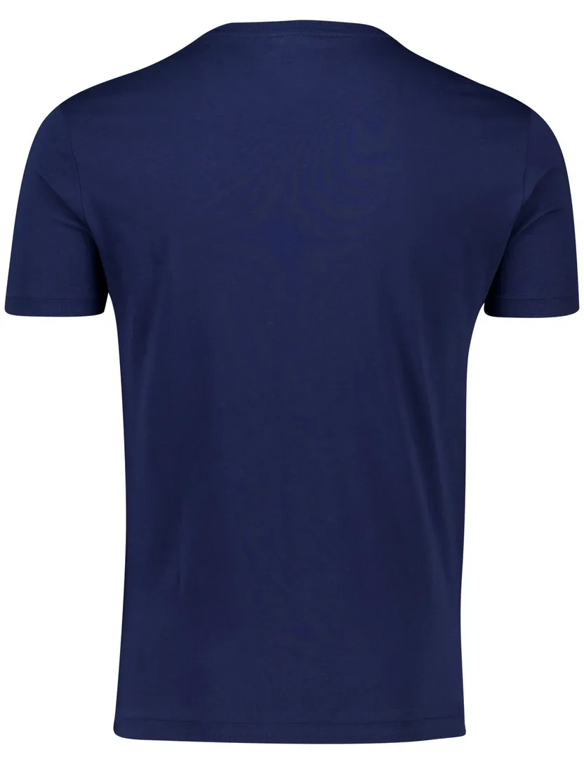 Polo Ralph Lauren T-shirt effen donkerblauw normale fit katoen