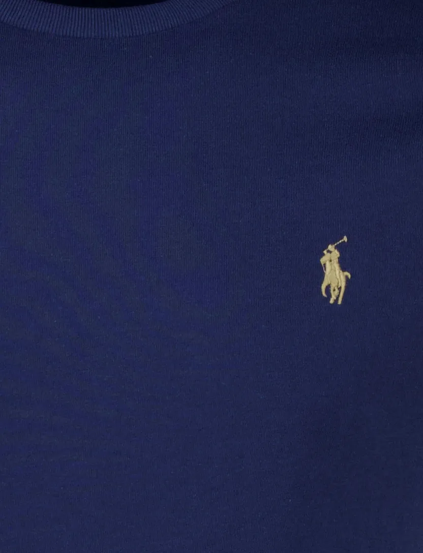 Polo Ralph Lauren T-shirt effen donkerblauw normale fit katoen