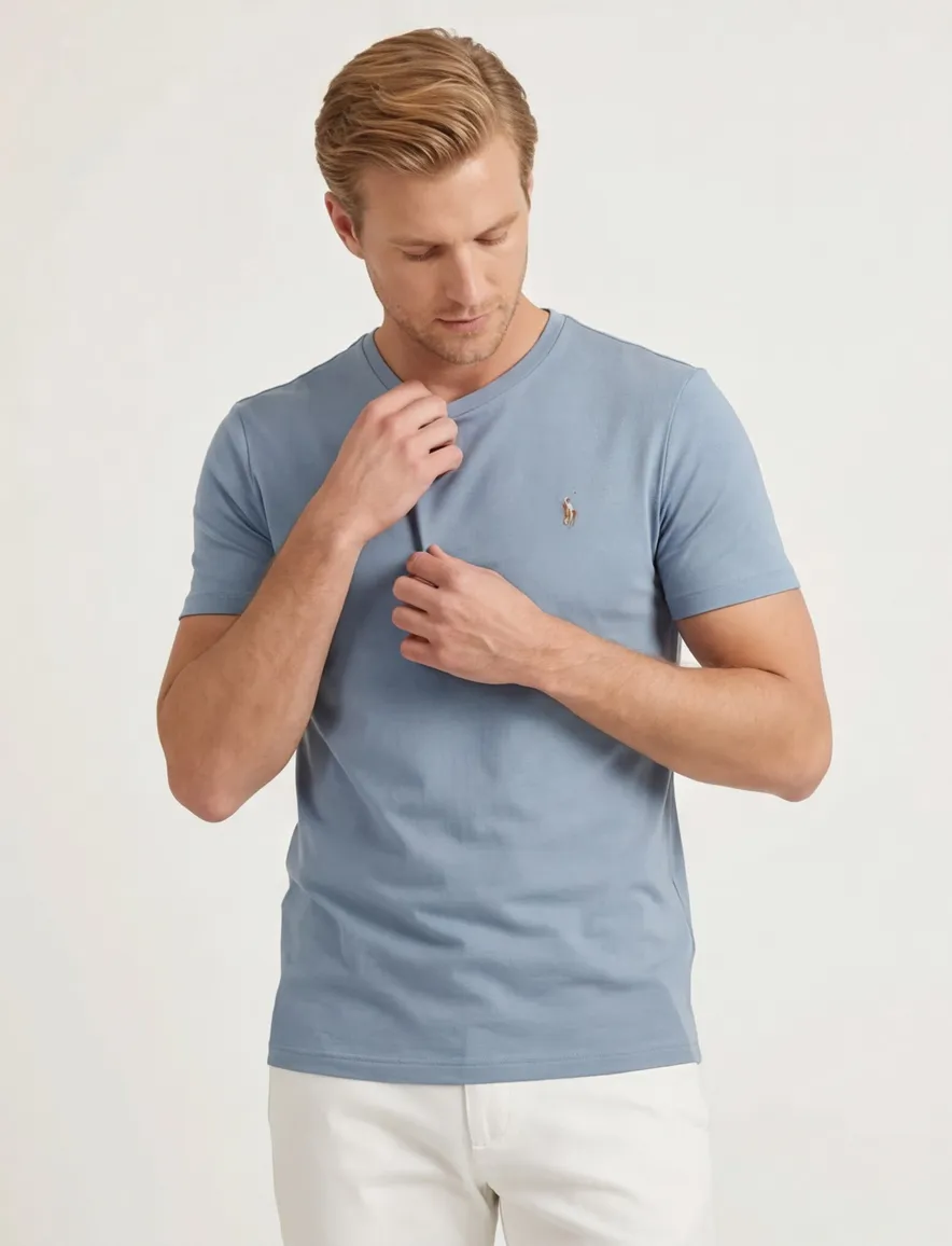 Polo Ralph Lauren Custom Slim Fit t-shirt blauw