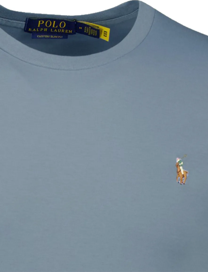 Polo Ralph Lauren Custom Slim Fit t-shirt blauw