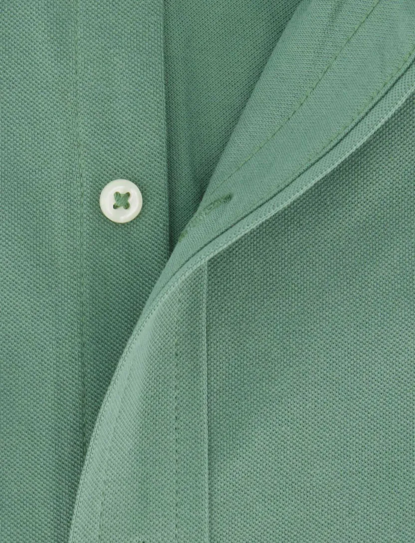 katoenen Polo Ralph Lauren overhemd groen effen