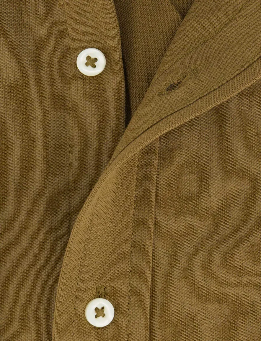 Polo Ralph Lauren overhemd bruin effen normale fit katoen