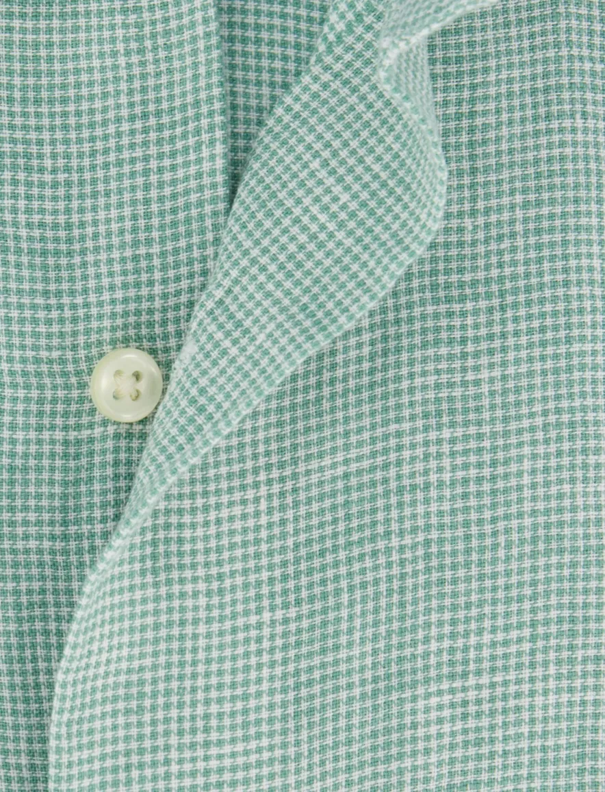 Polo Ralph Lauren overhemd groen wit geruit linnen