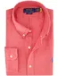 linnen Polo Ralph Lauren overhemd roze effen slim fit
