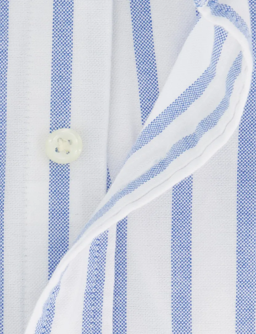 Overhemd Polo Ralph Lauren Slim Fit lichtblauw gestreept