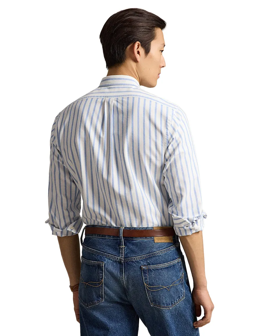 Polo Ralph Lauren Slim Fit overhemd gestreept lichtblauw